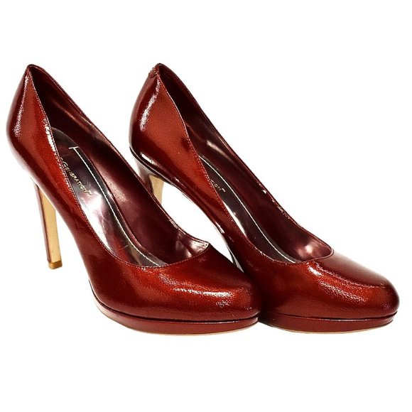 BCBGeneration "Tina" Leather Ruby Red Stiletto Pumps - Picture 4 of 12